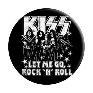KISS - Let Me Go Logo Pinback Button (Pack Of 2)