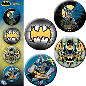 Batman - Dark Knight Gotham - Pinback Button Badge Set