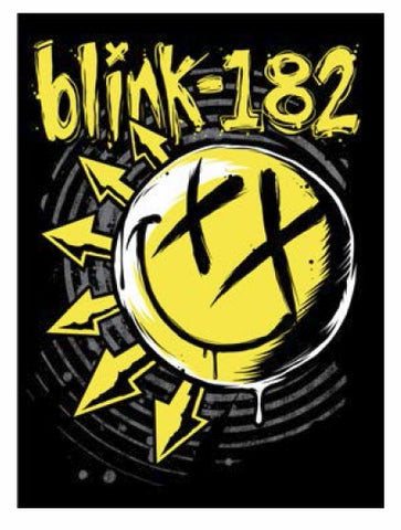 Blink 182 - Sticker - blink-182 Yellow Smile Logo - 4 x 3 Inches