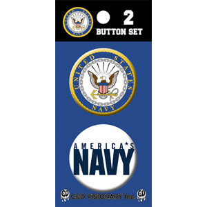 USA - Military - NAVY - Pinback Button Badge Set