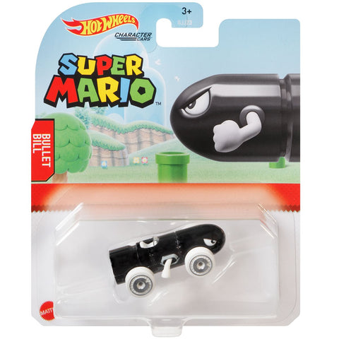 Hot Wheels-Super Mario-Nintendo-Character Car-Bill-Die-Cast Vehicle-New In Pack