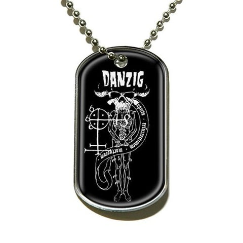 Danzig - Necklace-Pendant -Dog Tag-Skull Logo-Collector's-UK Import