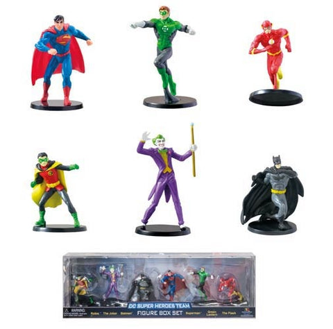Figure Set - Superman-Batman-Flash-Joker-Robin-Statue-DC-Box Set-New