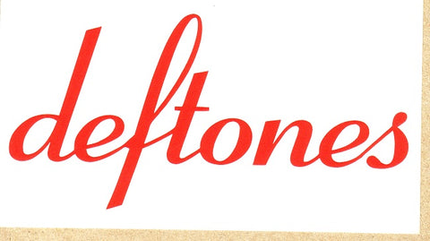 Deftones - Sticker - Logo Rub On [6 x 3] Red On No Background