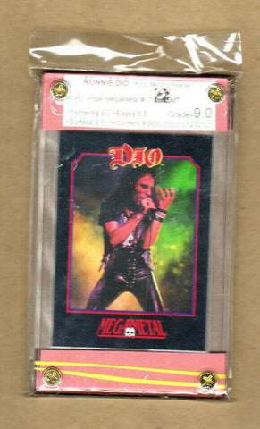DIO-Ronnie Dio-1991 Impel Mega Metal-#17-Graded Card-RMU-9.0-MT