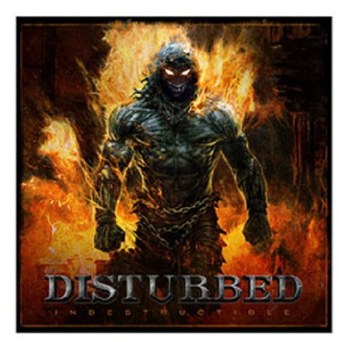 Disturbed - Logo Cover Art Indestructible Sticker