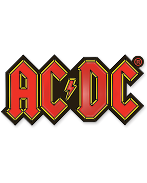 AC/DC - Red Yellow Logo Enamel Lapel Pin Badge