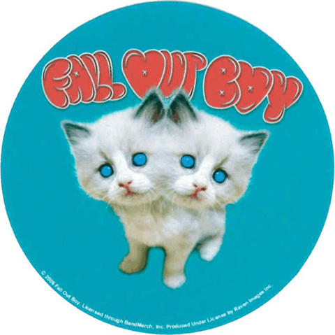 Fall Out Boy - Sticker - Kittens Logo - 3x3 Inches - Licensed New