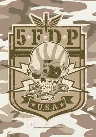 Five Finger Death Punch - Camo Skull Flag