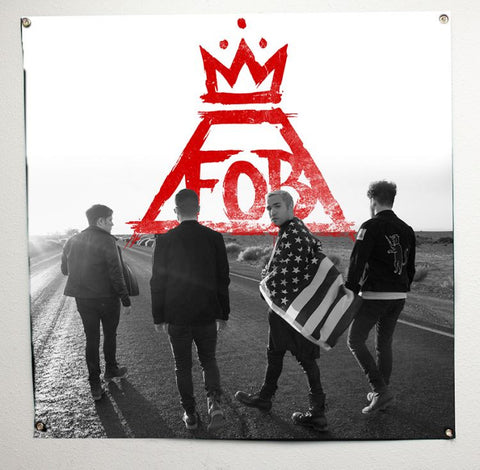 Fall Out Boy - Red Crown Photo Large Banner Flag