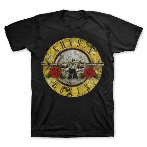 Guns N Roses - Distressed Bullet T-Shirt