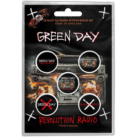 Green Day - Button Badge Set - Logos-UK Import