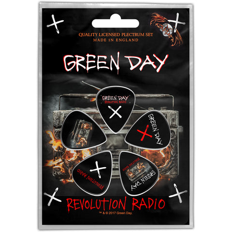 Green Day - Guitar Pick Set - 5 Picks-Rev Radio-UK Import - Licensed New In Pack