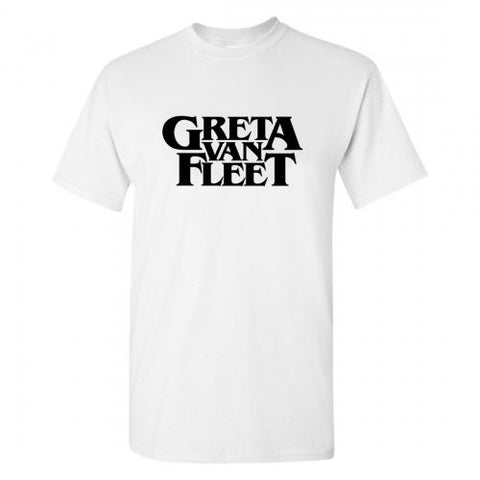 Greta Van Fleet - White Black Logo T-Shirt