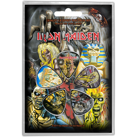 Iron Maiden - Guitar Pick Set - 5 Picks-Album Art-UK Import-Licensed New In Pack