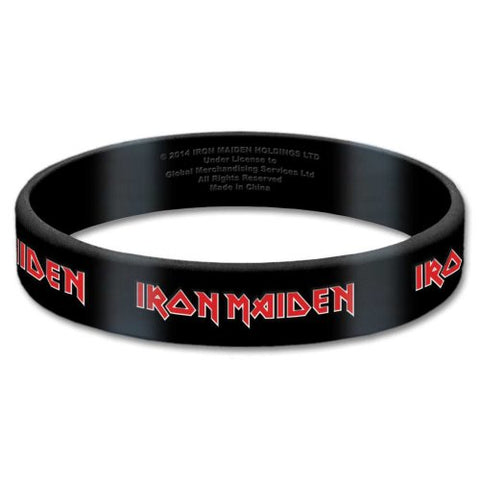 Iron Maiden- Rubber Bracelet Wristband - Logo - UK Import - Licensed New In Pack
