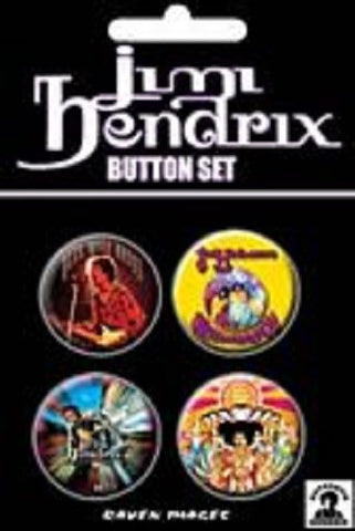 Jimi Hendrix - Button Set - 4 Pinback Style