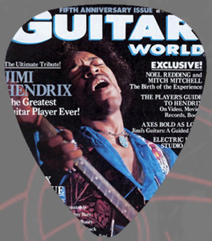 Jimi Hendrix - Guitar Pick -Guitar World-USA-Celluloid- Pack Of 2