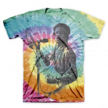 Jimi Hendrix - Rainbow Spiral Tie-Dye T-Shirt