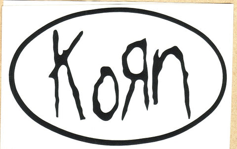 Korn - Sticker - Classic Logo - Rub On Black