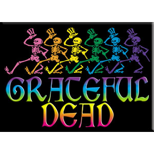 Grateful Dead - Skelly Rainbow Logo Magnet