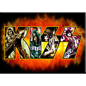 KISS - Fire Demon With Image Fridge Magnet