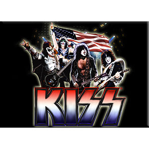KISS - Logo Band Flag Fridge Magnet