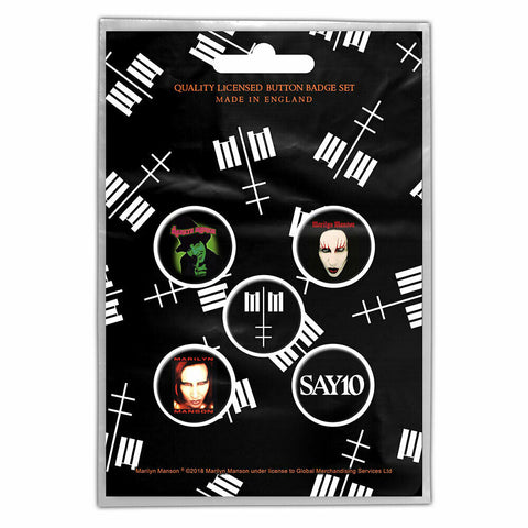Marilyn Manson - Button Badge Set - Logos-UK Import