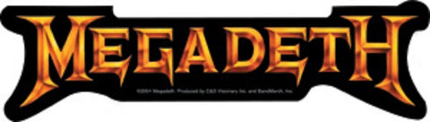 Megadeth - Gold Logo Sticker