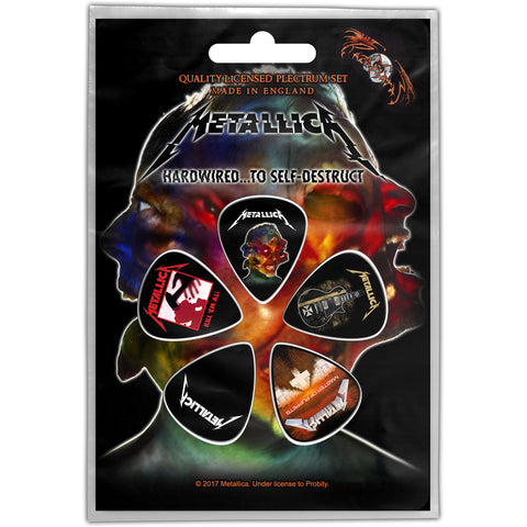 Metallica - Guitar Pick Set - 5 Picks-Cover Art-UK Import - Licensed New In Pack