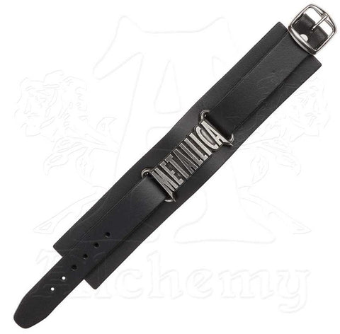 Metallica - Leather Logo Wristband (UK Import)