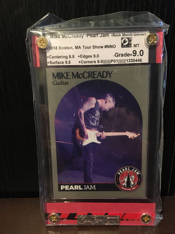 Pearl Jam-Mike McCready-2018 Boston Show-Graded Card-RMU-9.0-MT-069440
