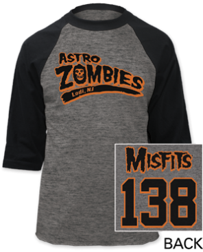 Misfits - Astro Zombies Baseball Jersey Tee