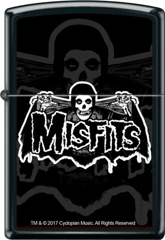 Misfits - Bat Fiend - Black Matte - Flip Top - Zippo Lighter