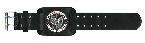 Motorhead - Leather Wristband - Biker Logo - Adjustable- UK Import