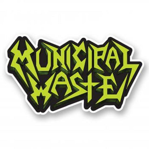 Municipal Waste - Green Logo - 6 Inches - Thrash Metal - Sticker