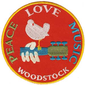 Woodstock - Peace, Love, Music - Collector's - Patch