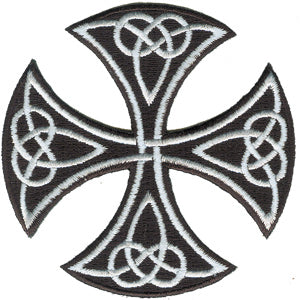 Celtic Art Round Celtic Cross - Iron On Patch