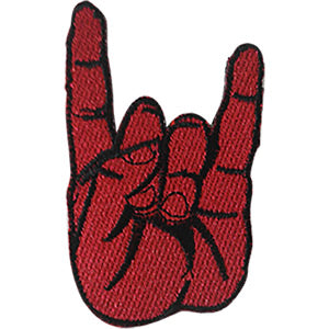 Music Theme - Red Metal Fingers - Embroidered - Collector's - Patch