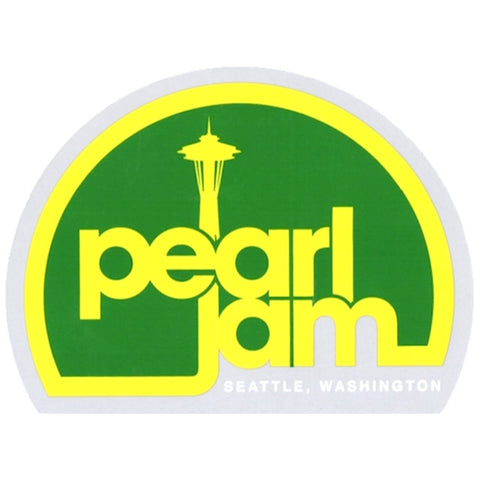 Pearl Jam - Sticker - Seattle Needle Logo - Ten Club - 4.5 Inches - Licensed New