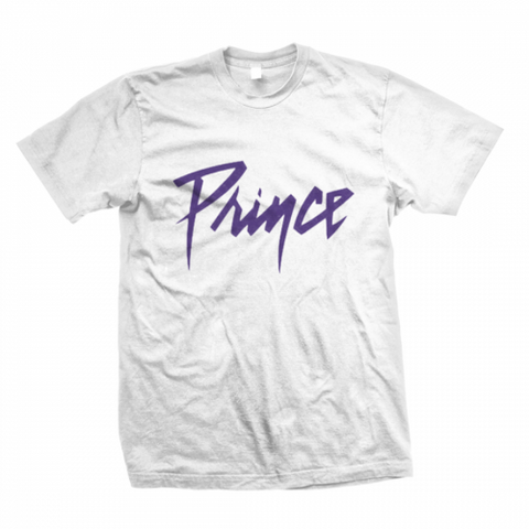 Prince - Purple Logo White T-Shirt