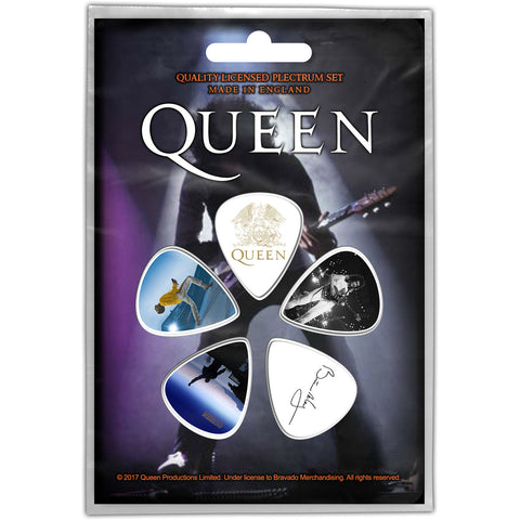 Queen - Guitar Pick Set - 5 Picks-Brian May-UK Import - Licensed New In Pack
