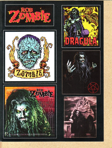 Rob Zombie - Sticker Set - 6 Sticker Sheet