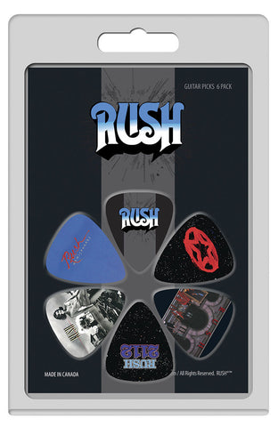 Rush - Guitar Pick Set - 6 Picks - Alex Lifeson-2112- Licensed New In Pack