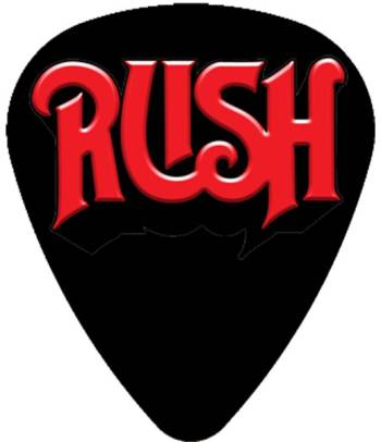 Rush - Red Logo Black Guitar Pick