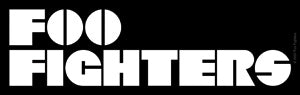 Foo Fighters - White Logo On Black - Sticker