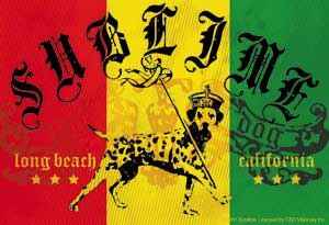Sublime - Lou Dog Rasta Flag - Sticker