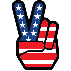 Peace Fingers - Sticker