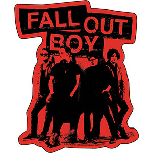 Fall Out Boy - Red Stencil Group Sticker