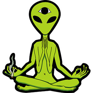 Alien Theme - Zen Alien - Sticker